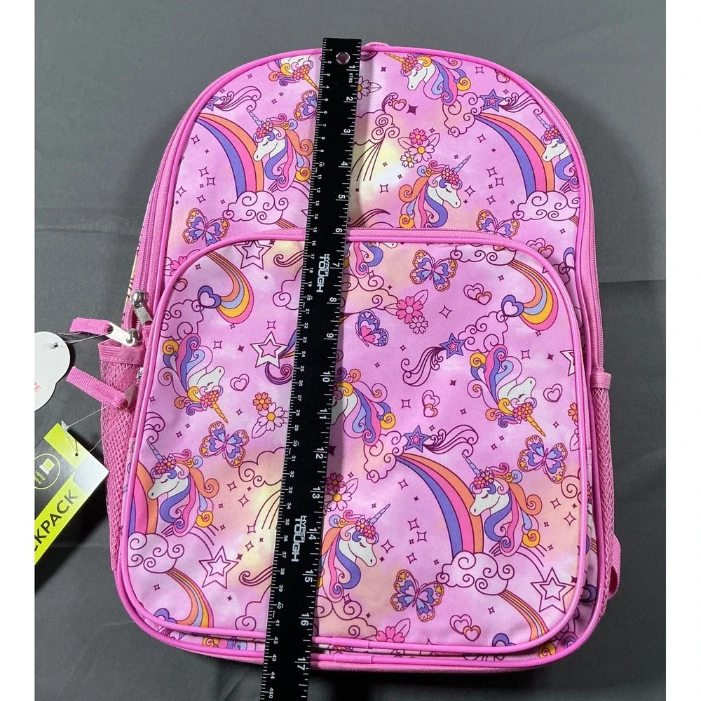 Day Dream Doodles Unicorn Rainbow Pink 17 Inch Backpack Laptop Sleeve BP253110
